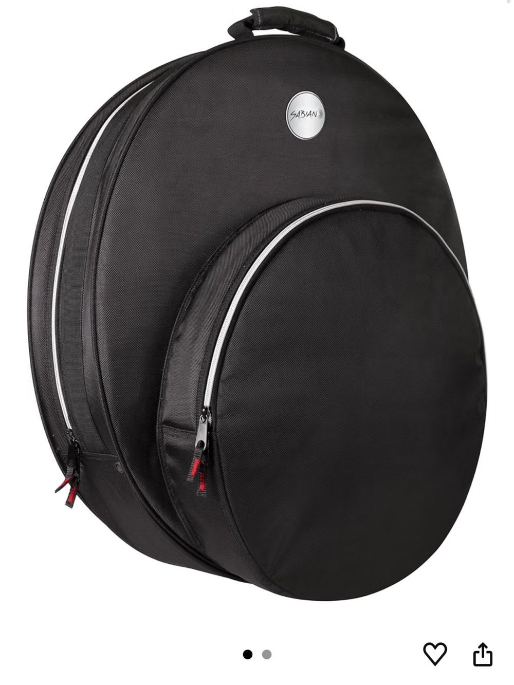 Sabian FAST 22” Black Padded Cymbal Bag Backpack Drum Case/Band camp/Music